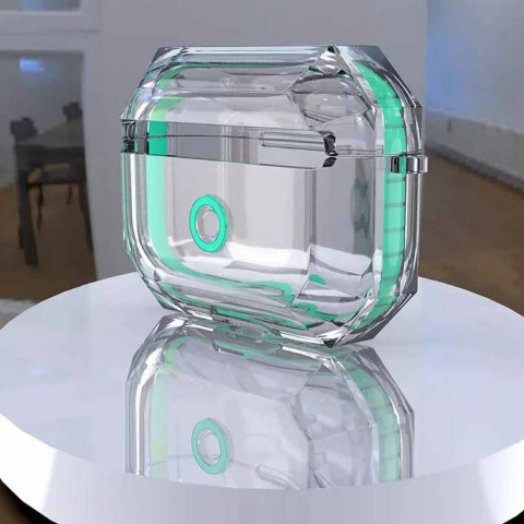 Чехол для AirPods 3 Shockproof Transparent Spearmint Чехол для AirPods 3 Shockproof Transparent Spearmint
